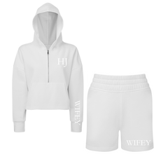 Load image into Gallery viewer, Wifey Cropped Hoodie &amp; Long Shorts Set
