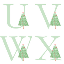 Load image into Gallery viewer, Alphabet Christmas Mug - Green Tree Green Letter
