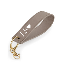 Load image into Gallery viewer, Loop Keyring Initials -  Taupe
