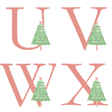 Load image into Gallery viewer, Alphabet Christmas Mug - Green Tree Red Letter
