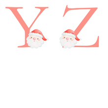 Load image into Gallery viewer, Alphabet Christmas Mug - Red Santa Face Red Letter
