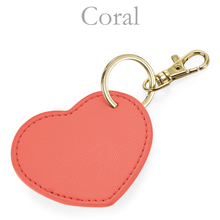 Load image into Gallery viewer, Heart Keyring Initials - Coral
