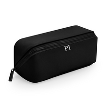 Load image into Gallery viewer, Flat Lay Make Up Bag - Black (Black Zip) Small
