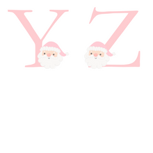 Load image into Gallery viewer, Alphabet Christmas Mug - Pink Santa Face Pink Letter
