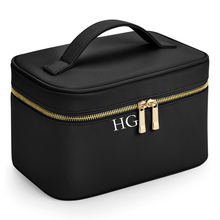 Load image into Gallery viewer, Vanity Case - Black (Gold Zip)
