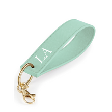 Load image into Gallery viewer, Loop Keyring Initials - Mint Green
