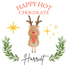 Load image into Gallery viewer, Happy Hot Chocolate Christmas Mug - Reindeer (Front)
