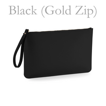 Load image into Gallery viewer, Clutch Bag - Black (Gold Zip)
