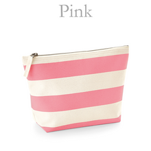 Load image into Gallery viewer, Small Pouch Pink Stripe Name
