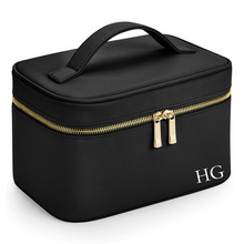 Load image into Gallery viewer, Vanity Case - Black (Gold Zip)
