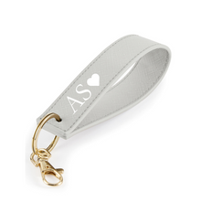 Load image into Gallery viewer, Loop Keyring Initials -  Grey
