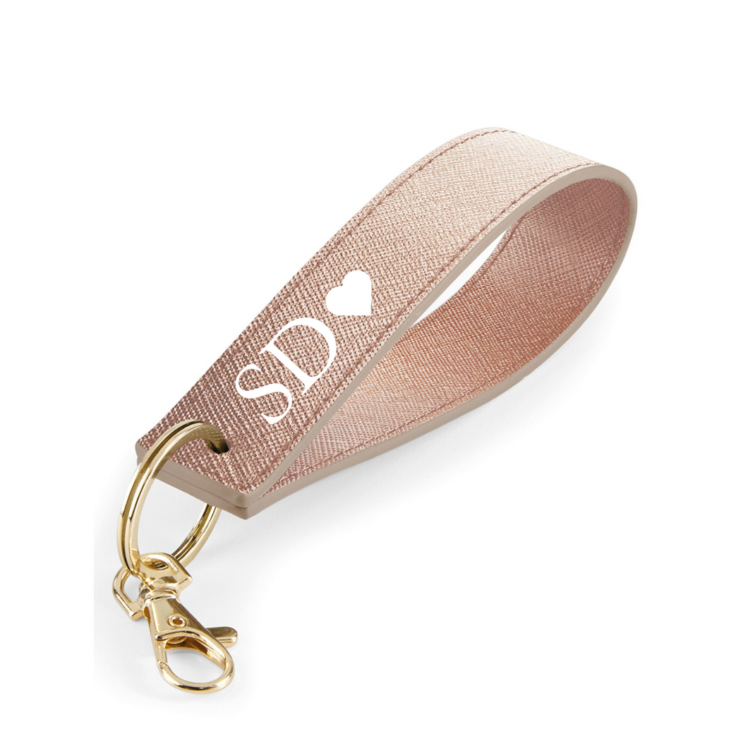 Loop Keyring Initials Rose Gold – harilie
