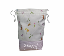 Load image into Gallery viewer, Purple Easter Drawstring Pouch
