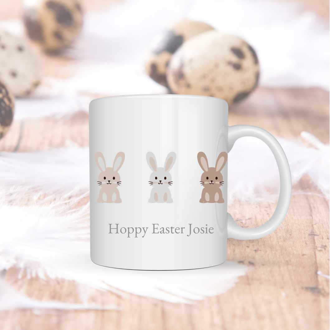 Beige Hoppy Easter Mug