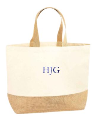 Jute and Canvas Bag - Large