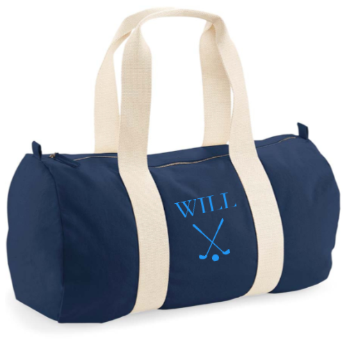 Barrel Bag Navy Name & Picture