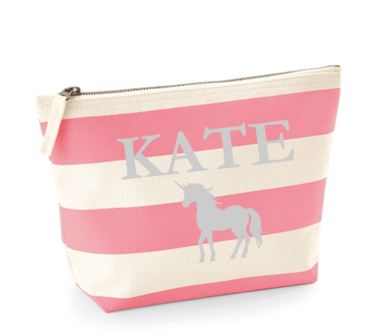 Pouch Pink Stripe Name & Picture