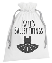 Load image into Gallery viewer, Personalised Ballet Things Drawstring Bag
