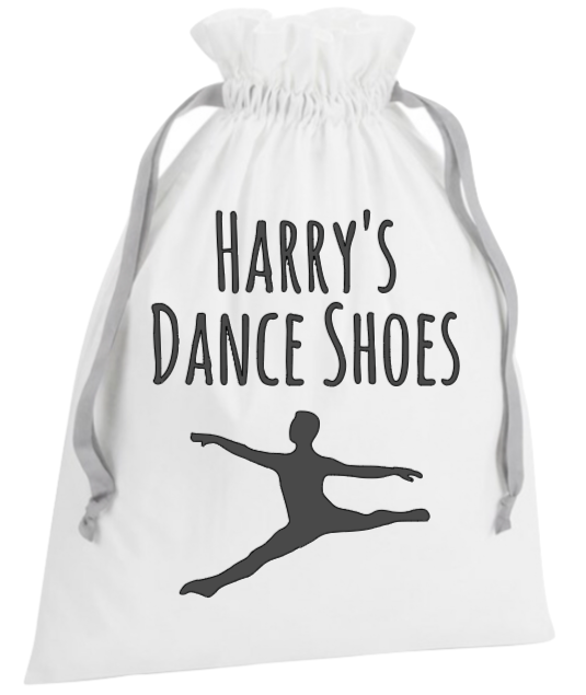 Personalised Dance Shoes Drawstring Bag