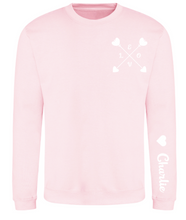 Load image into Gallery viewer, Adult&#39;s Valentines Heart &amp; Arrows Sweatshirt
