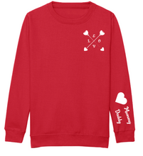 Load image into Gallery viewer, Children&#39;s Valentines Heart &amp; Arrows Sweatshirt
